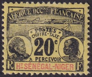 Upper Senegal & Niger 1906 Sc J4 postage due MH* major disturbed gum