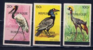 Burundi 182-84 Never Hinged 1967 High Values of Bird set