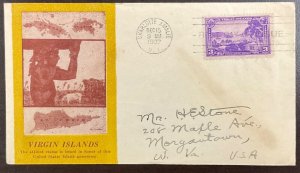 802 Unknown designer cachet Virgin  Islands Territory FDC 1937