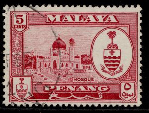 MALAYSIA - Penang QEII SG31, 5c bright purple, FINE USED.