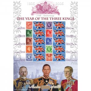 History of Britain 3 2006 Year of 3 kings no. 1545 sheet U/M