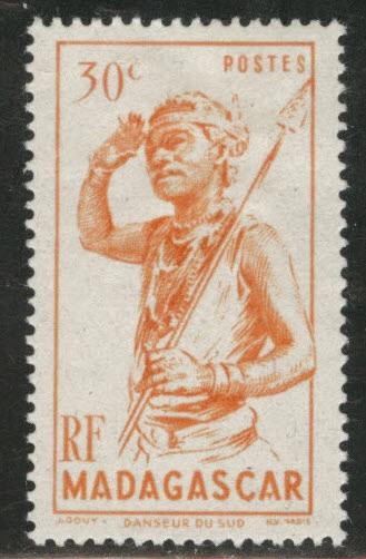 Madagascar Scott 270 MH*  1946 stamp typical centering