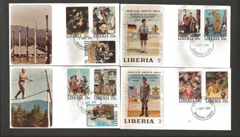 1979 Liberia Rockwell Boy Scout set 50 on 20 FDC