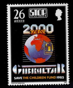 Gibraltar Scott 473a MNH** single from 1985 Save the Children strip