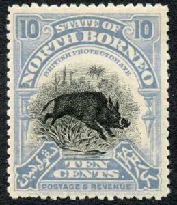 North Borneo SG170 10c Greyish Blue Perf 13.5 Fresh M/M Cat 55 pounds