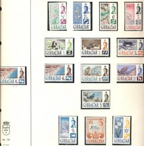 GIBRALTAR COLLECTION 1937-1989, in Lindner Hingeless Album, Mint, Scott $916.00