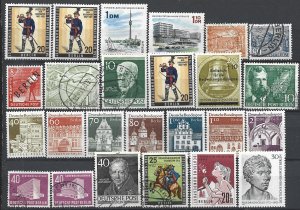 COLLECTION LOT 21933 GERMANY BERLIN 25 AC STAMPS 1946+ CV+$33 CLEARANCE