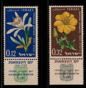 ISRAEL Scott 180-181 MNH** airmail the gum and paper have  yellowed with age