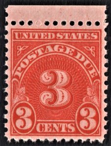 US J82 MNH VF 3 Cent Postage Due Perforated 11 X 10-1/2