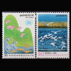 KOREA 1981 - Scott# 1249-50 Environment Day Set of 2 NH