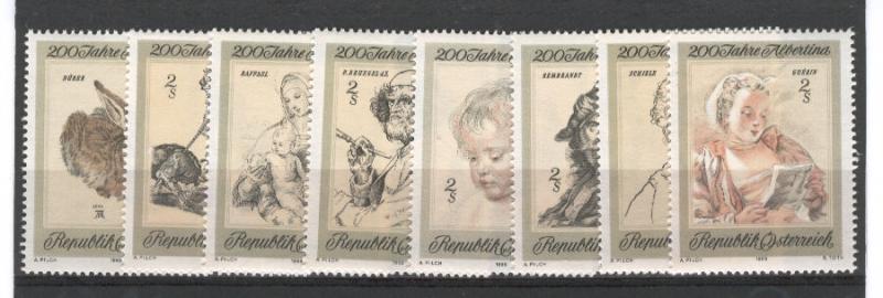 Austria 1969 Scott 846-53 cmplt mh scv $3.20 less 70%=$0.96