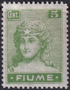 Fiume 1919 Sc 29a MH* thin translucent paper