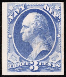 US #O37 P4 SUPERB card on proof, VERY FRESH, Rich Color!