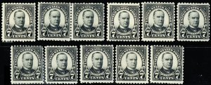 559, Mint NH 7¢ Fine WHOLESALE Lot of 11 CV $170. * Stuart Katz