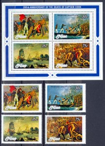 Niue Sc# 251-254a MNH 1978 Captain Cook