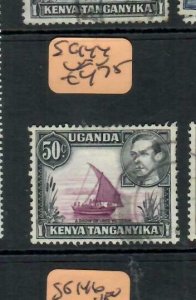 KENYA,UGANDA,TANGANYIKA  (P2810B) KGVI 50C BOAT  SG 144   VFU 