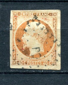 France 1853 Napoleon Imperf  Sc 18  40 c Used 9337