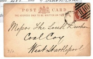 GB Card County Durham *IRON WORKS CARLTON* Duplex Relevant Card 1891 60.11