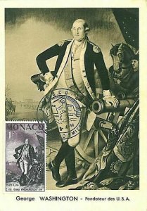 10880 - MONACO - POSTAL HISTORY - MAXIMUM CARD - POLITICS - WASHINGTON 1956-