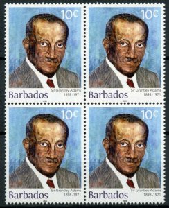 Barbados People Stamps 2020 MNH Builders of Barbados R/P Grantley Adams 4v Block