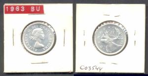 Canada ~ 1963 ~ 25c Silver Quarter ~ (a)