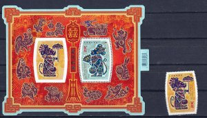 Canada 2008 -CHINESE LUNAR NEW YEAR OF THE RAT MNH set  # 2257-2258