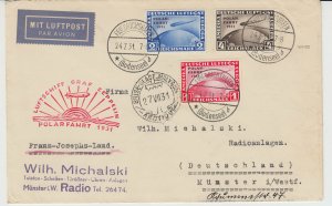 GERMANY C40-C42 1931 Germany Graf Zeppelin-Icebreaker Malyguin (72919) 