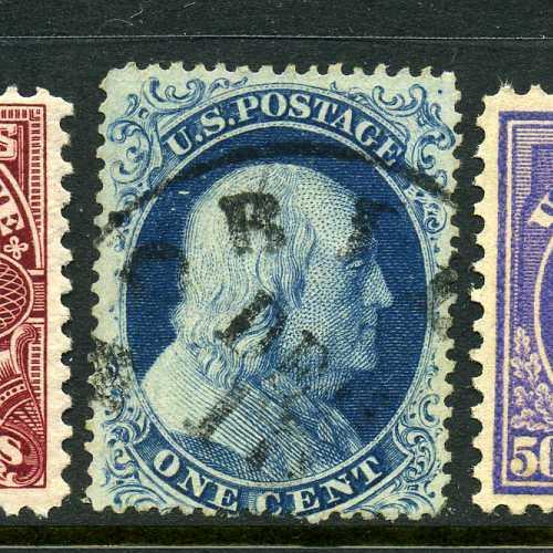 Scott 20 Franklin ***Rare*** Used Stamp Plate 4 Pos.9R4 with PF Cert!