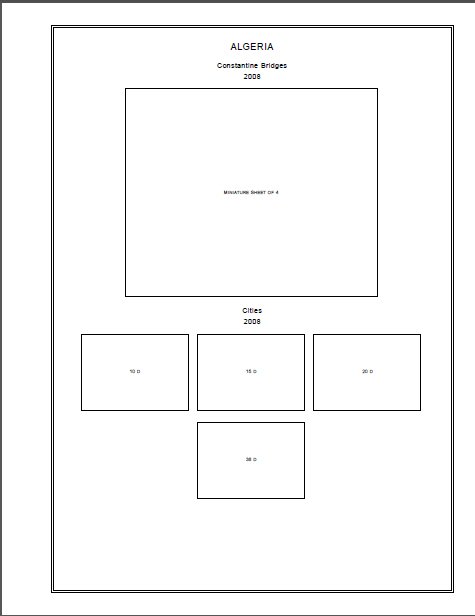 ALGERIA STAMP ALBUM PAGES 1924-2011 (165 PDF digital pages)