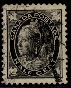 CANADA QV SG141, ½c grey-black, USED.