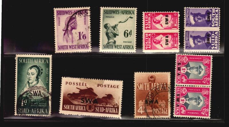 SWA SOUTH WEST AFRICA NAMIBIA EARLY USED STAMPS POSTMARKS CANCEL German Paquebot