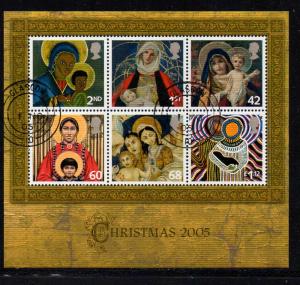 Great Britain Sc 2327 2005 Christmas stamp sheet used