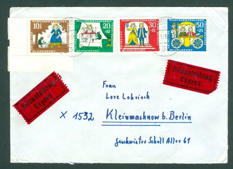 Germany. BDR. 1966 Cover. Express. Fairy Tales Set.Sc# 418-421. Adr: Berlin