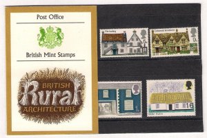 1970 british architecture / cottages presentation pack in packaging