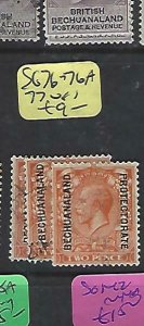 BECHUANALAND (P1010B)  ON GB  KGV  2D  SG 76-76A, 77   VFU 