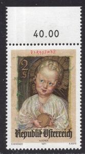Austria  #914   1971  MNH Christmas painting by Durer