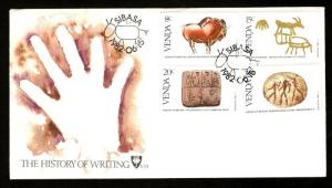 Venda 1982 History of Writing Rock Painting Art Pictographic Sc 60-63 FDC #16491