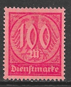 Germany O21: 100m Numeral, unused, NG, F-VF