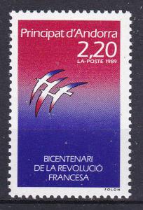 Andorra-French 370 MNH 1989 French Revolution Bicent.