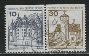 Germany Berlin Scott # 9N394, 9N391, used, se-tenant, Mi # W65