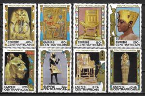 Central African Republic 349-56 Treasures of Tutankamen set MNH