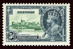 ASCENSION Scott #35 (SG 33) 1935 KGV Silver Jubilee unused HR