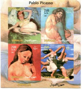 Somalia 2005 PABLO PICASSO Nudes Paintings Sheet Imperforated Mint (NH)