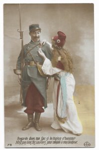 France World War 1 Colorized Real Photo Postcard RPPC Soldier's Content ...