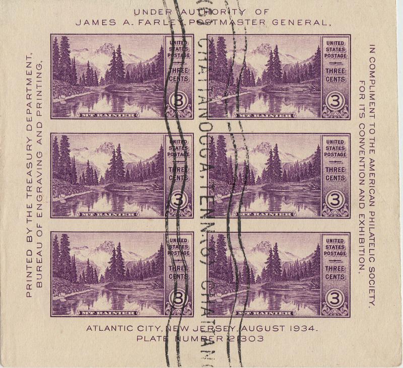  U.S. 750 Sheet/6 Used FVF (41819) 