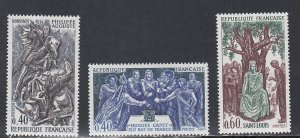 France # 1199-1201, Kings of France, Mint Hinged.