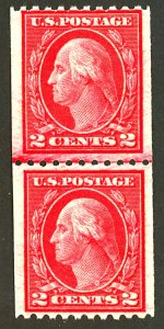 U.S. #488 MINT LINE PAIR OG NH