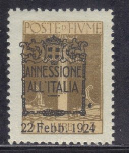 FIUME  SC# 206  **MH **  3L 1924 OVERPRINT     SEE SCAN