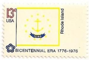 US 1645 State Banners Rhode Island 13c single MNH 1976