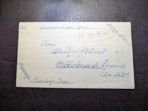 1947 British Egypt Prisoner of War POW Folded Cover to Awerswalde Germany 2